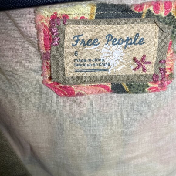 Women's Size 8 Free People Floral Empire Waist V-Neck Dress - Picture 3 of 11